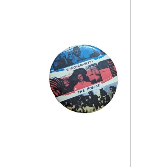 The Police Synchronicity Button‎ Pin Badge 1.5" Sting Vintage 1983 - Picture 1 of 2